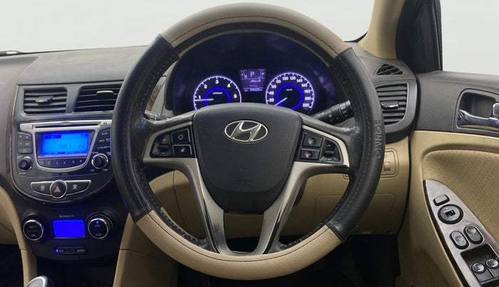 2014 Hyundai Verna FLUIDIC 1.6 CRDI SX AT, Diesel, Automatic, 99,487 km, Steering Wheel Close Up
