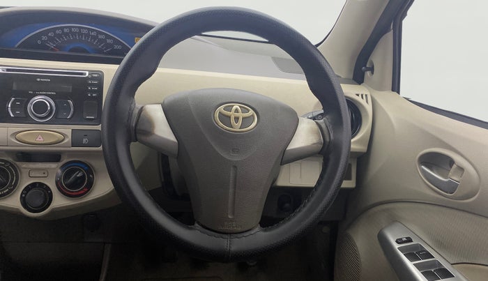 2013 Toyota Etios G, Petrol, Manual, 48,919 km, Steering Wheel Close Up
