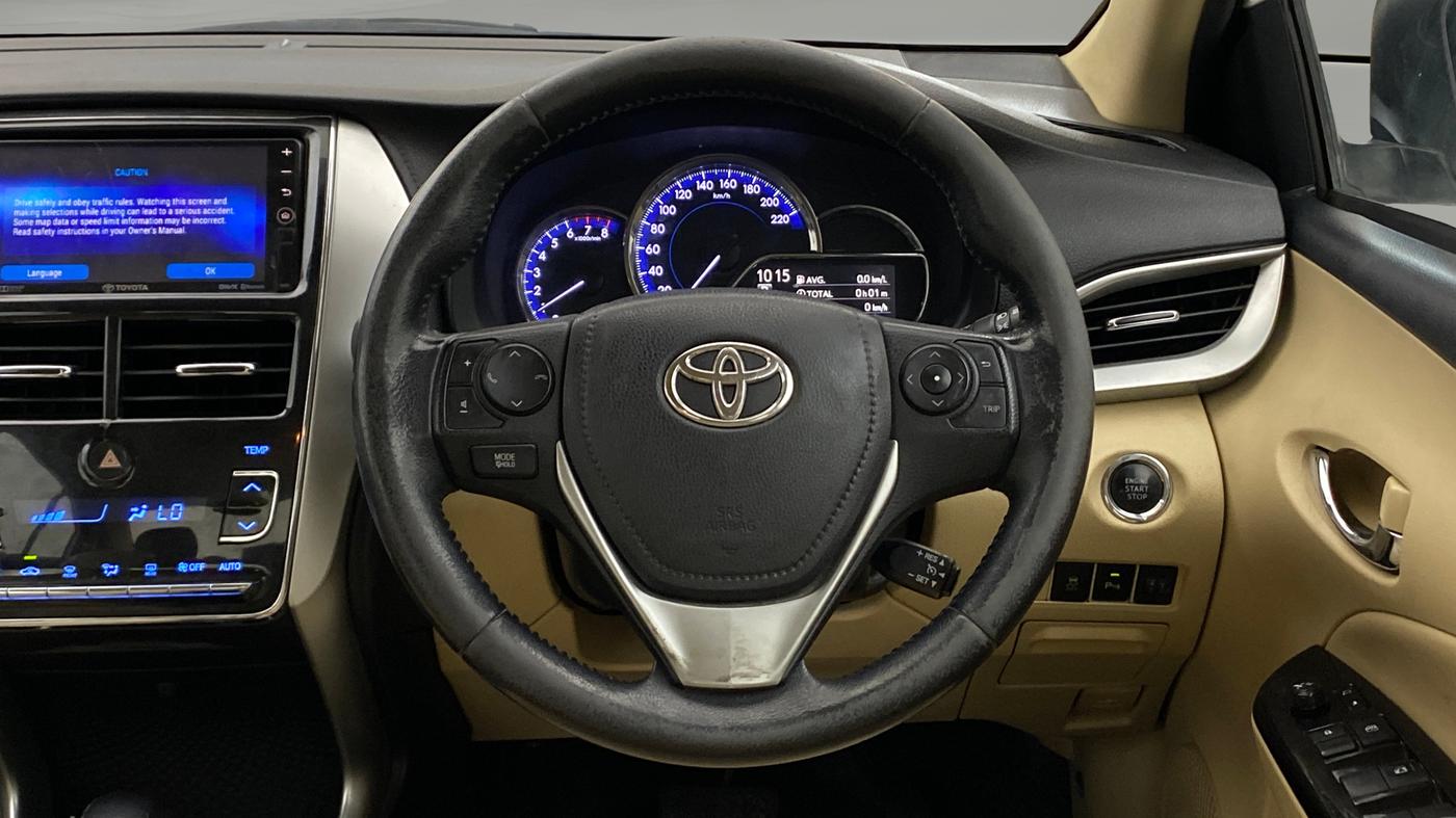 2018 Toyota YARIS VX CVT, Petrol, Automatic, 1,35,905 km, Steering Wheel Close Up