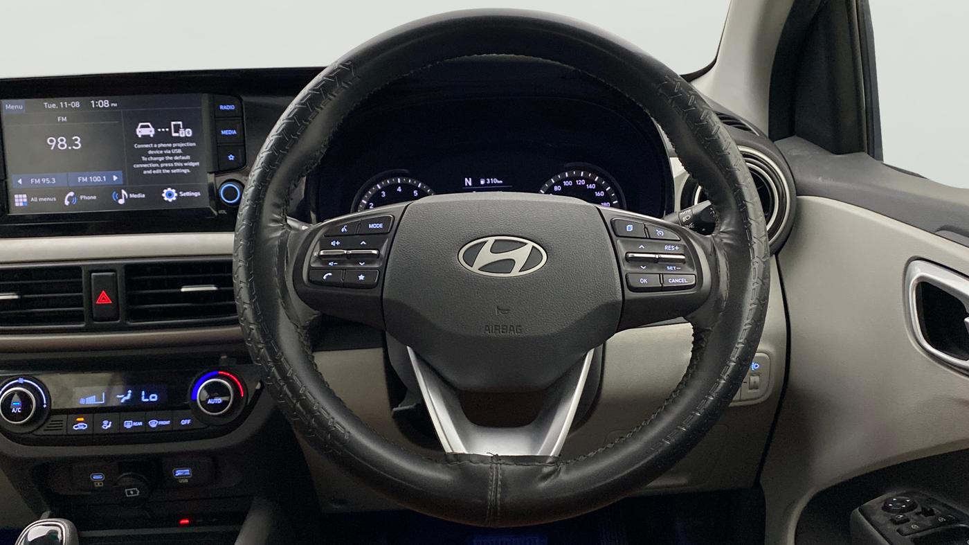 2024 Hyundai GRAND I10 NIOS ASTA AMT 1.2 KAPPA VTVT, Petrol, Automatic, 23,608 km, Steering Wheel Close Up