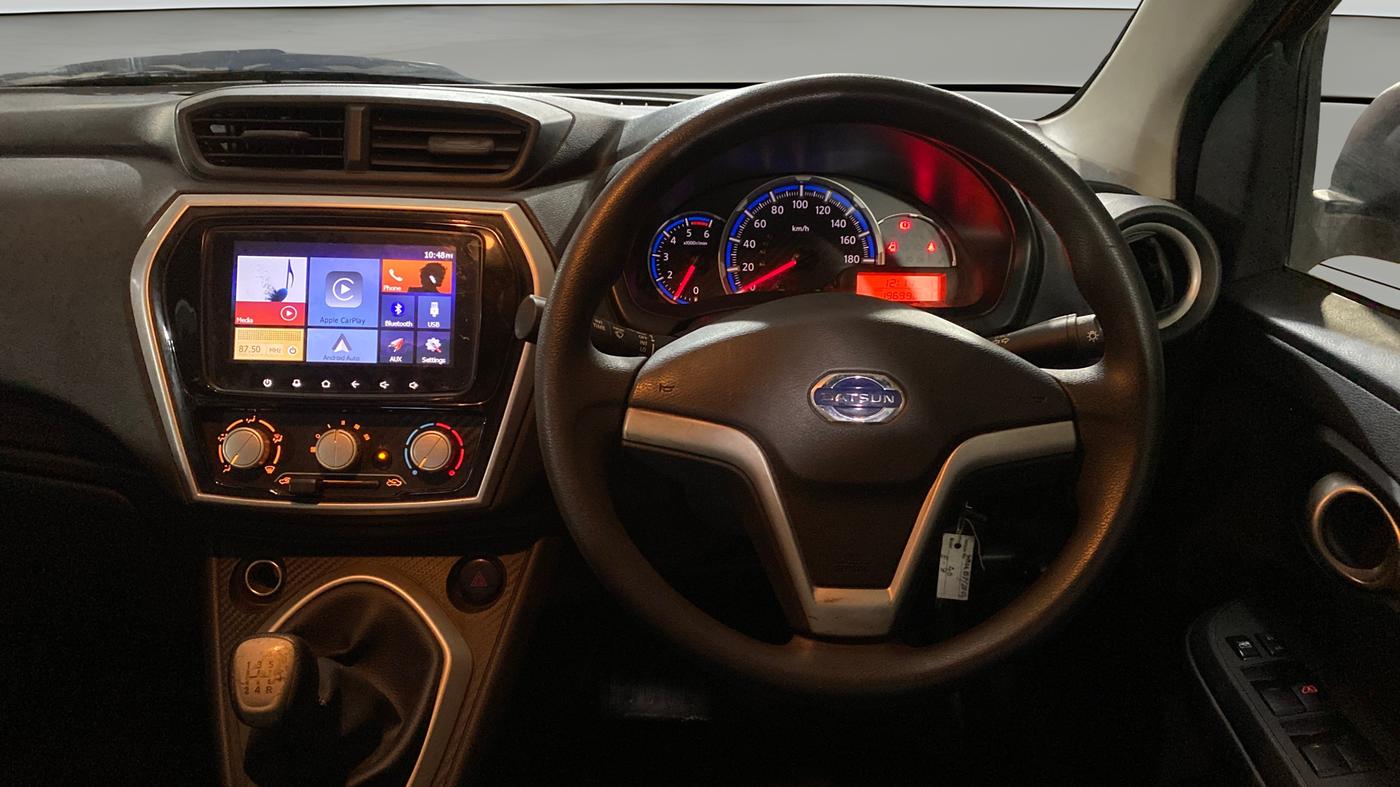 2019 Datsun Go T, Petrol, Manual, 19,696 km, Steering Wheel Close Up