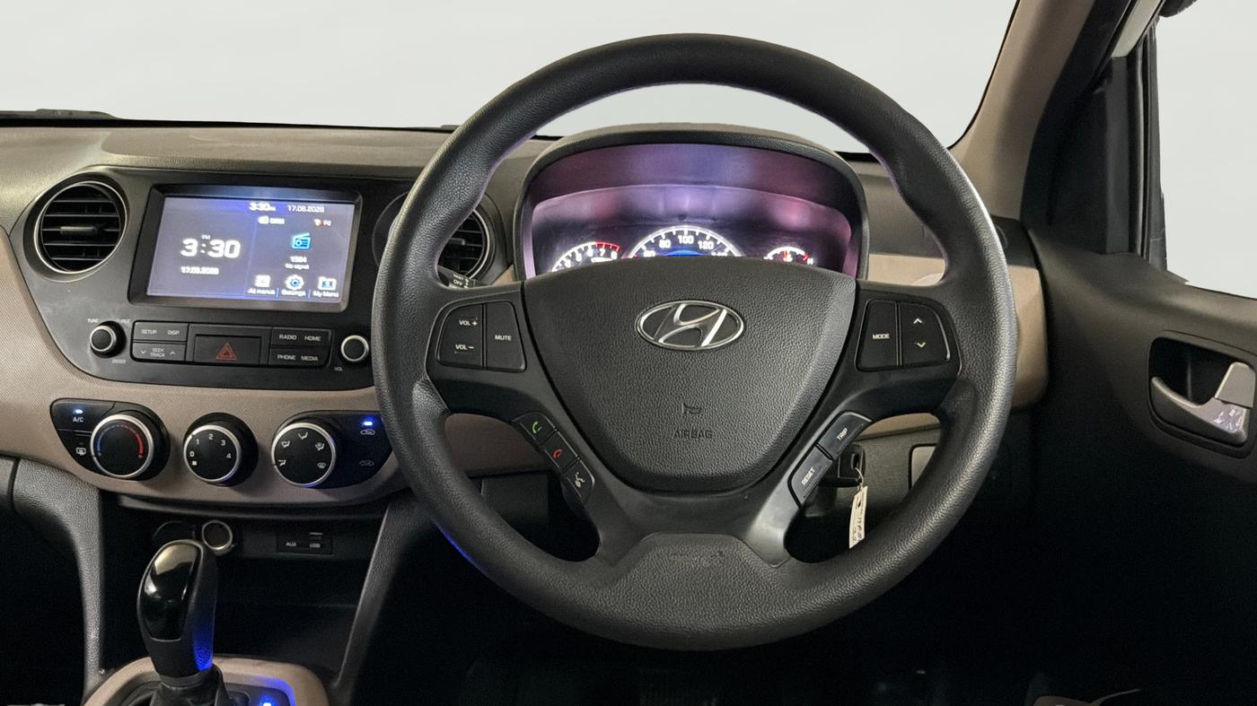 2018 Hyundai Grand i10 SPORTZ AT 1.2 KAPPA VTVT, Petrol, Automatic, 23,549 km, Steering Wheel Close Up