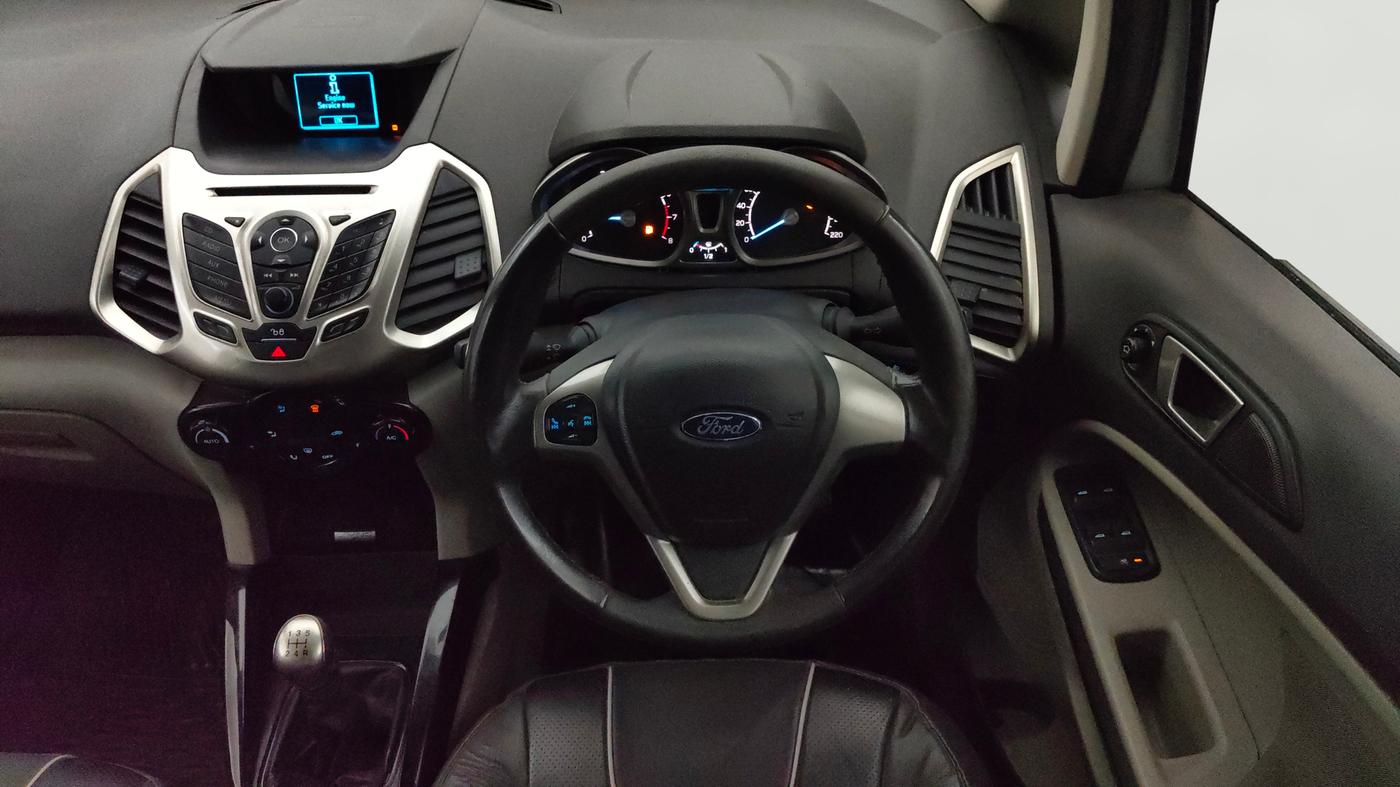 2016 Ford Ecosport TITANIUM 1.5L PETROL, Petrol, Manual, 1,22,788 km, Steering Wheel Close Up