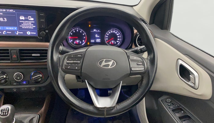 2023 Hyundai AURA SX 1.2 CNG, CNG, Manual, 33,605 km, Steering Wheel Close Up