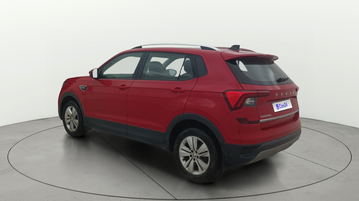 2021 Skoda KUSHAQ AMBITION 1.0L TSI AT, Petrol, Automatic, 70,775 km, Left Back Diagonal