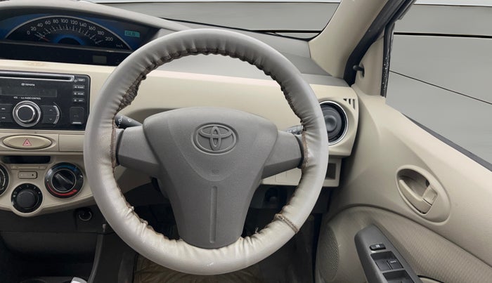 2014 Toyota Etios G, Petrol, Manual, 26,781 km, Steering Wheel Close Up
