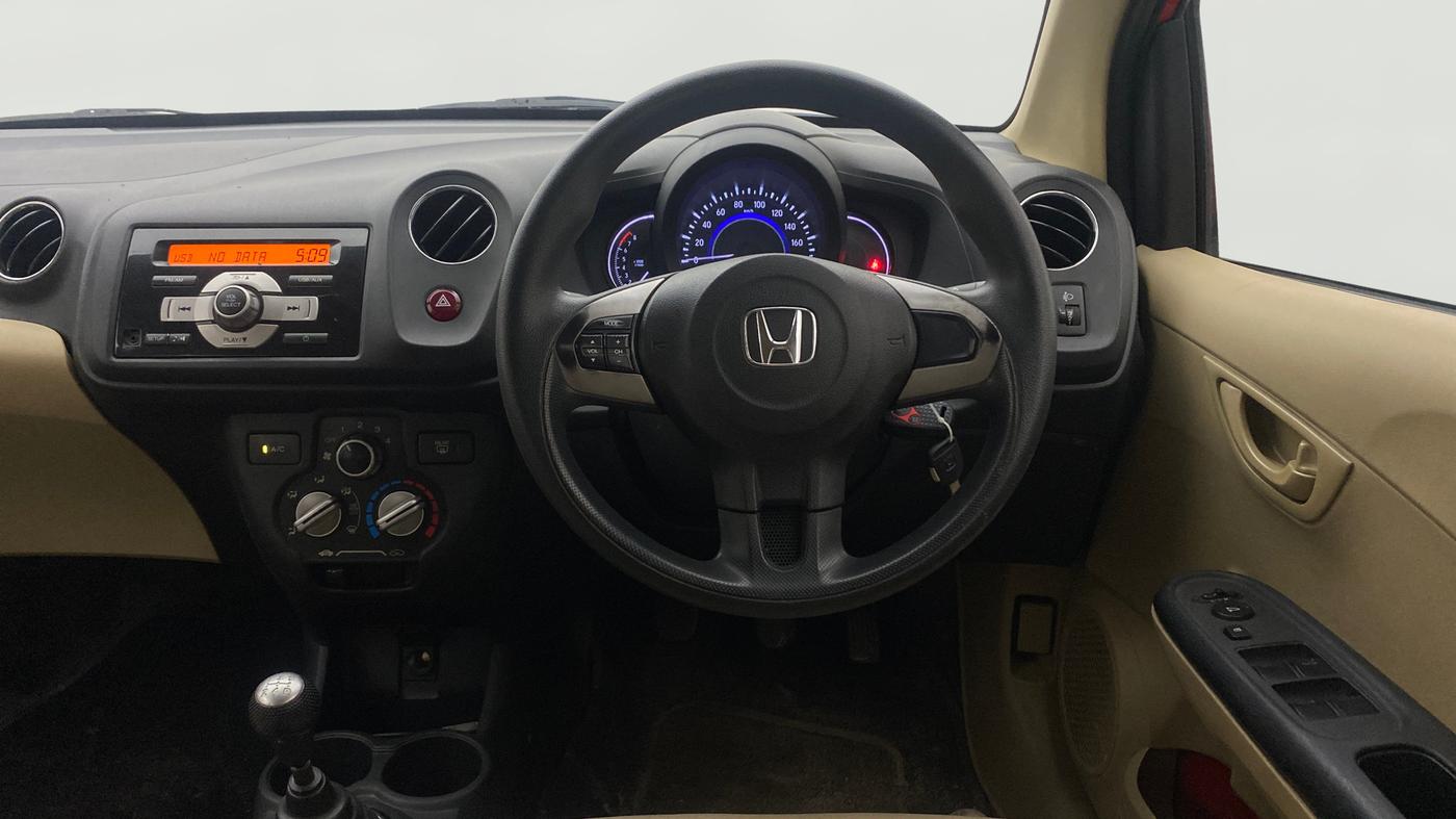 2015 Honda Brio S MT, Petrol, Manual, 69,220 km, Steering Wheel Close Up