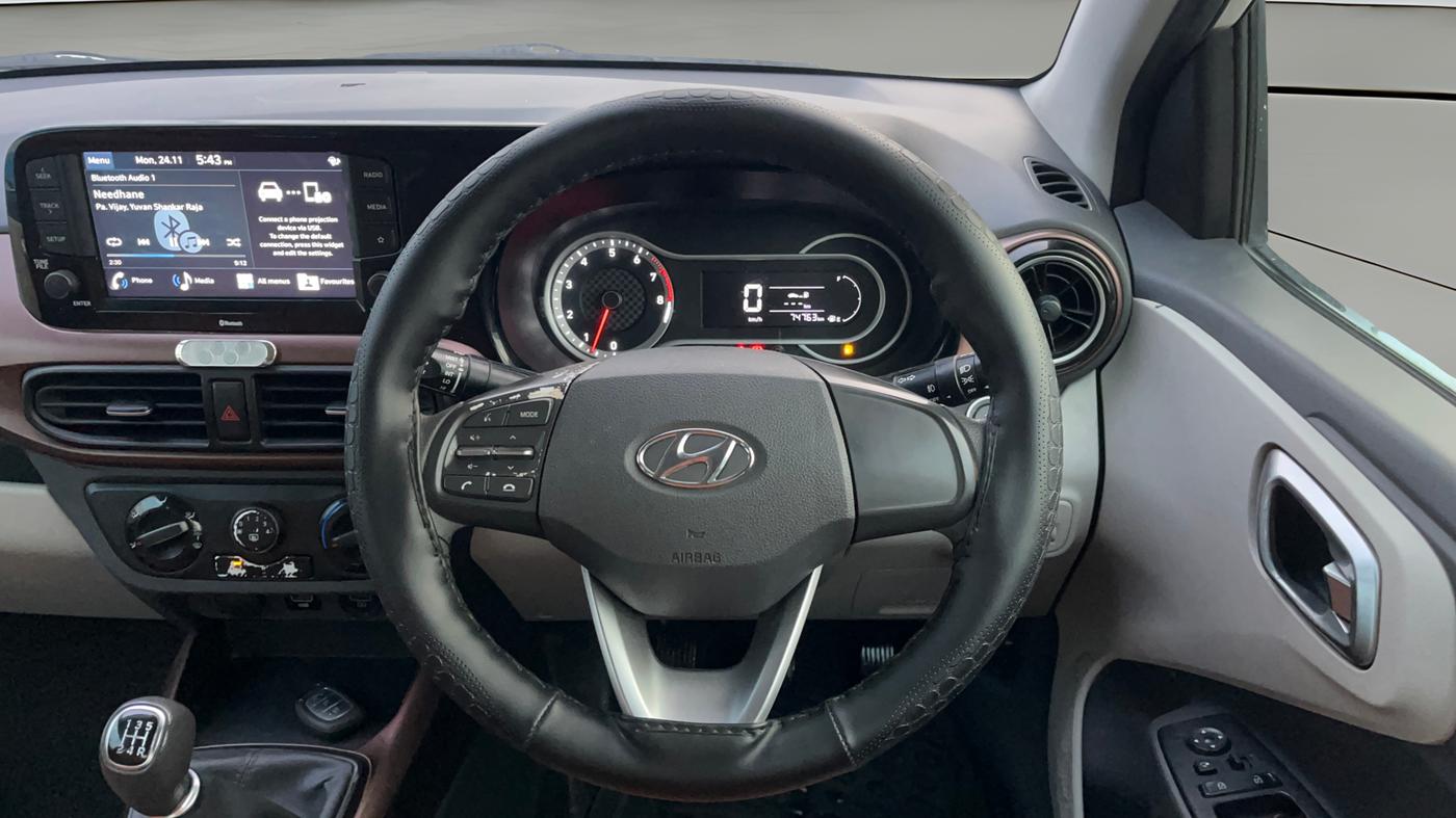 2020 Hyundai AURA SX 1.2, Petrol, Manual, 74,746 km, Steering Wheel Close Up