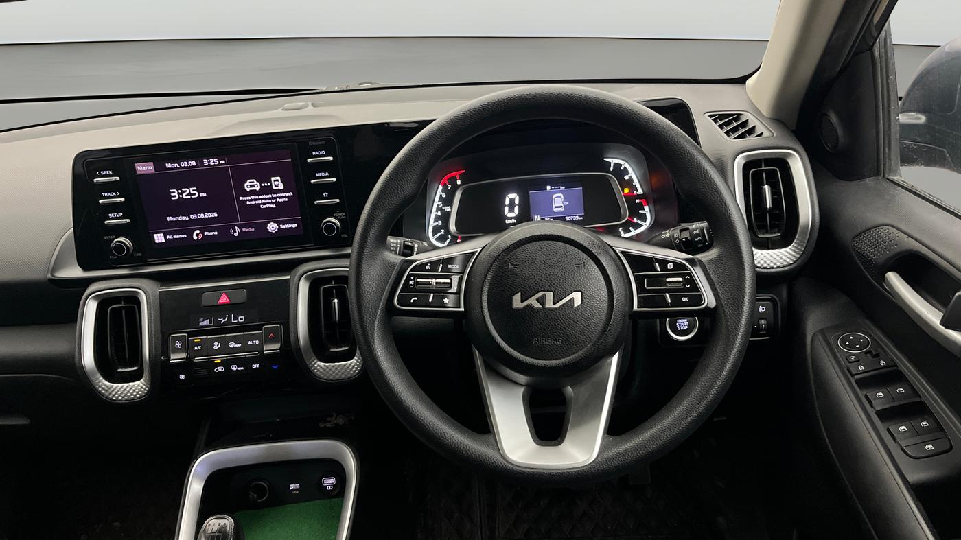 2022 KIA SONET HTK PLUS 1.0 IMT, Petrol, Manual, 50,690 km, Steering Wheel Close Up