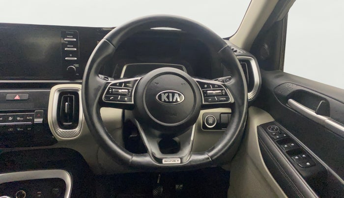 2020 KIA SONET HTX 1.0 IMT, Petrol, Manual, 32,564 km, Steering Wheel Close Up