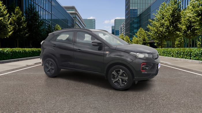 2023 Tata NEXON XZ PLUS LUX SUNROOF RED DARK PETROL, Petrol, Manual, 10,122 km, Right Front Diagonal