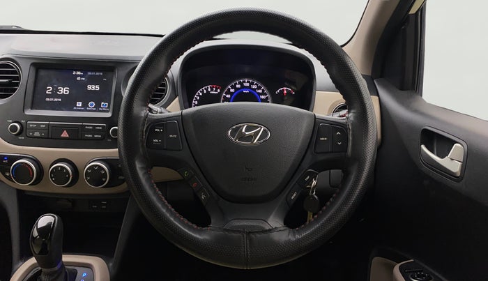 2017 Hyundai Grand i10 SPORTZ (O) AT 1.2 KAPPA VTVT, Petrol, Automatic, 39,814 km, Steering Wheel Close Up