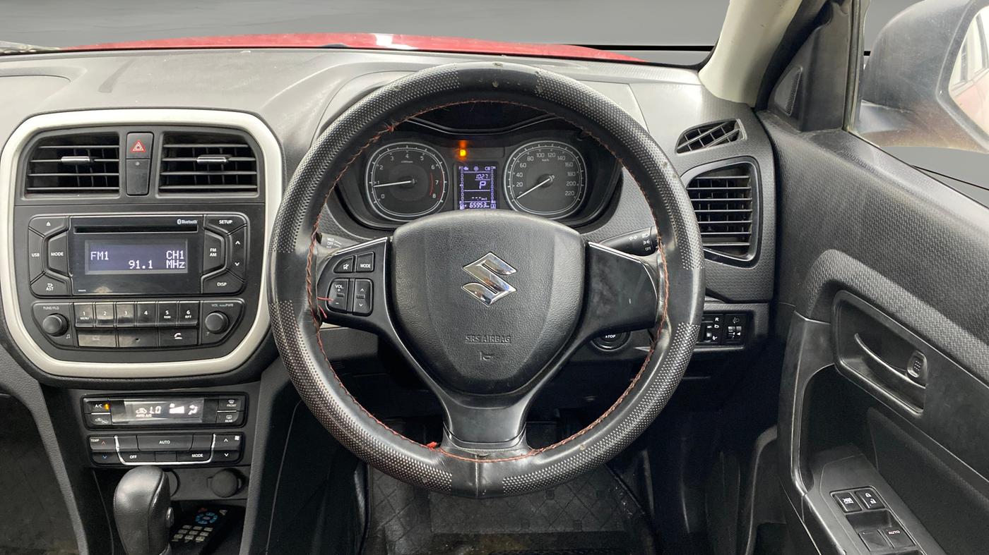 2021 Maruti Vitara Brezza VXI AT SHVS, Petrol, Automatic, 65,953 km, Steering Wheel Close Up