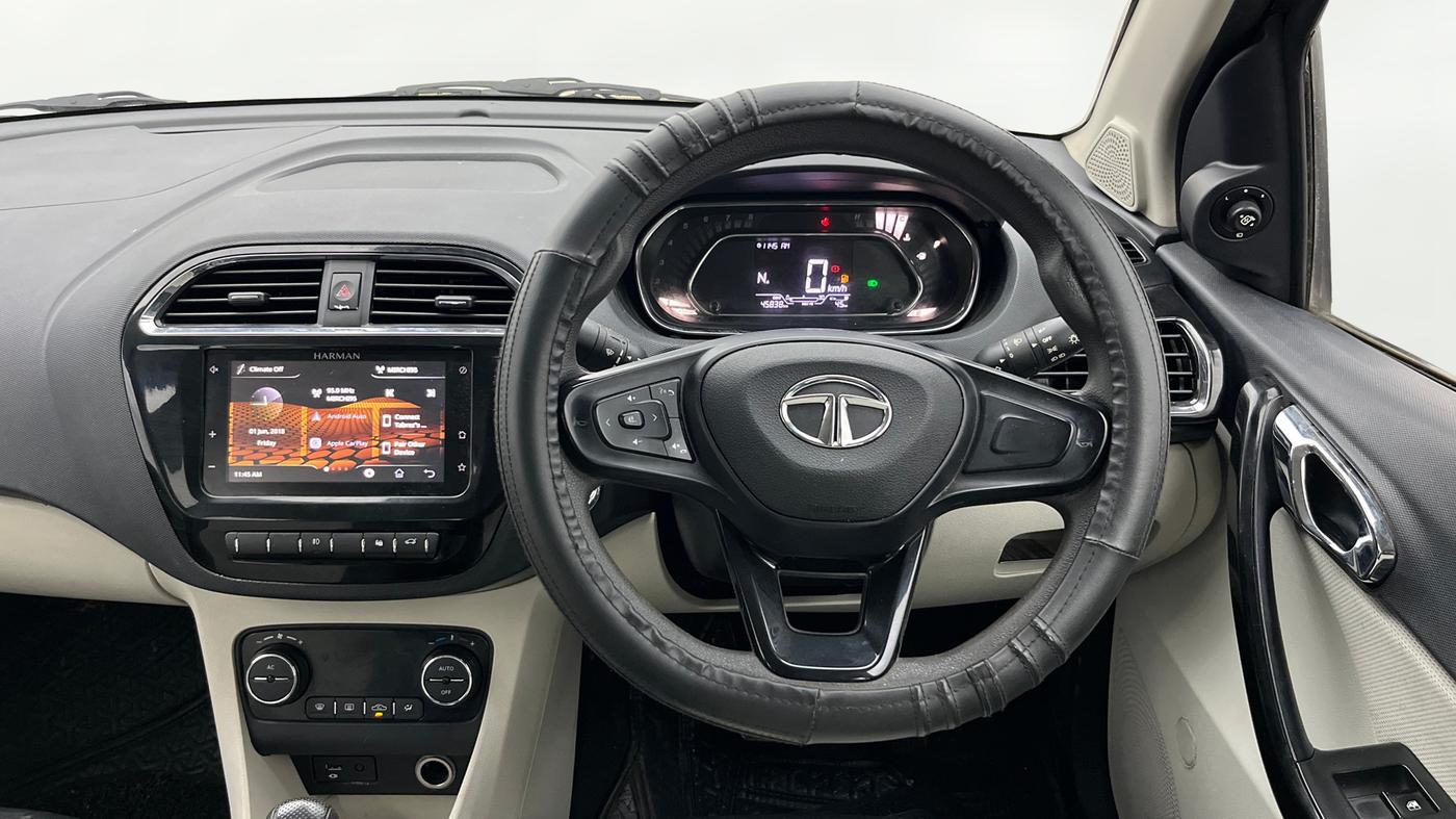 2022 Tata TIGOR XZA PLUS PETROL, Petrol, Automatic, 45,837 km, Steering Wheel Close Up