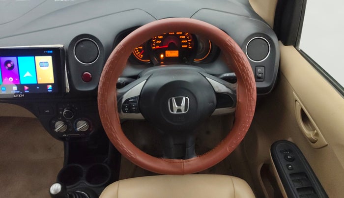 2014 Honda Amaze 1.2L I-VTEC SX, Petrol, Manual, 1,17,644 km, Steering Wheel Close Up