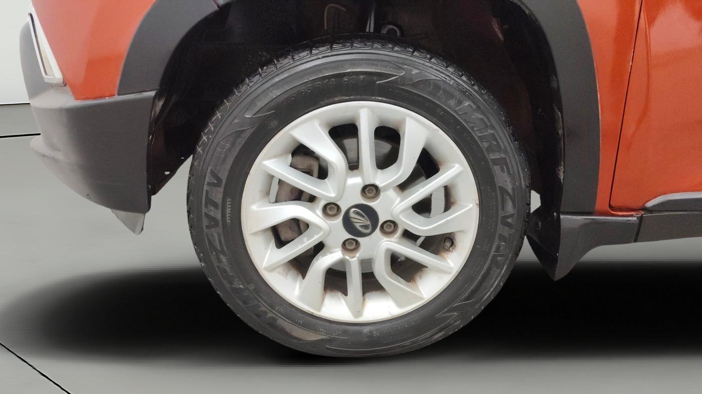 2017 Mahindra Kuv100 K8 6 STR, Petrol, Manual, 7,653 km, Left Front Wheel
