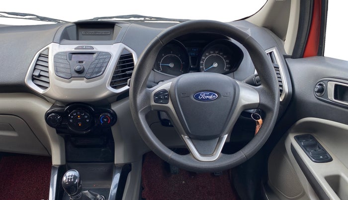 2014 Ford Ecosport TREND 1.5L DIESEL, Diesel, Manual, 1,37,042 km, Steering Wheel Close Up
