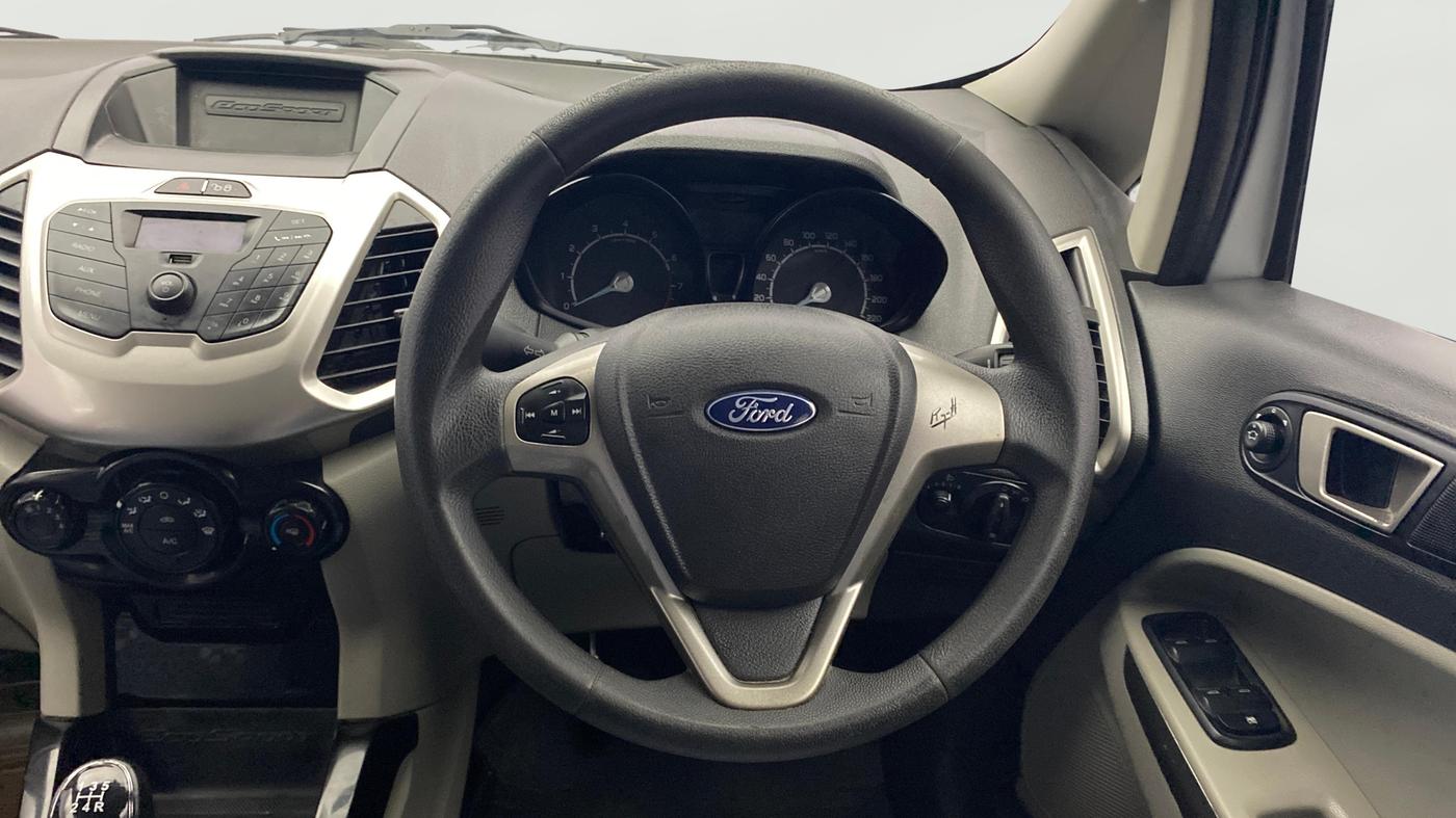 2014 Ford Ecosport TREND 1.5L PETROL, Petrol, Manual, 1,42,462 km, Steering Wheel Close Up