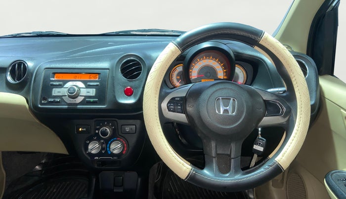 2014 Honda Brio S MT, Petrol, Manual, 1,15,782 km, Steering Wheel Close Up