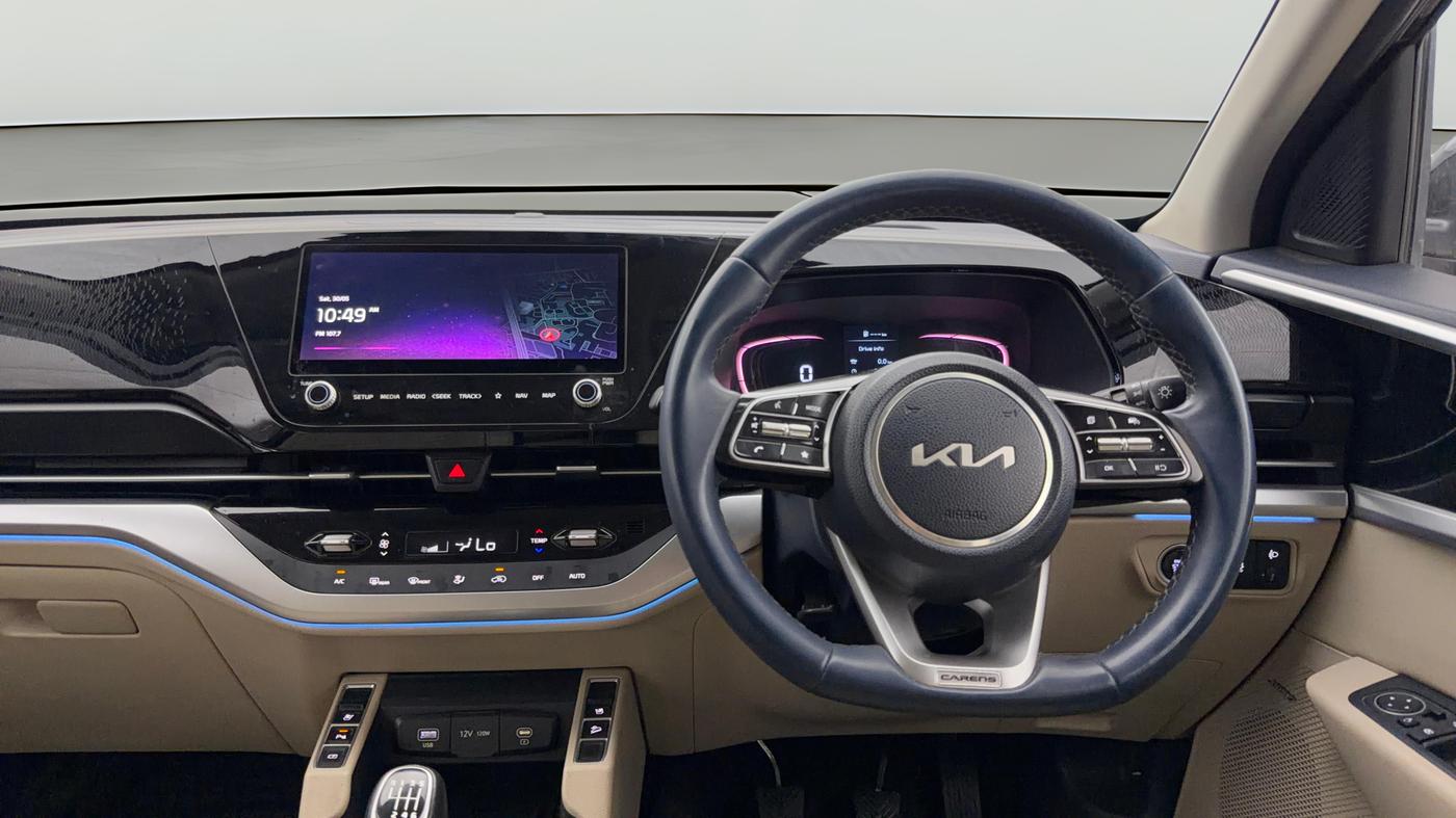 2022 KIA CARENS LUXURY PLUS 1.4 PETROL 7 STR, Petrol, Manual, 78,921 km, Steering Wheel Close Up