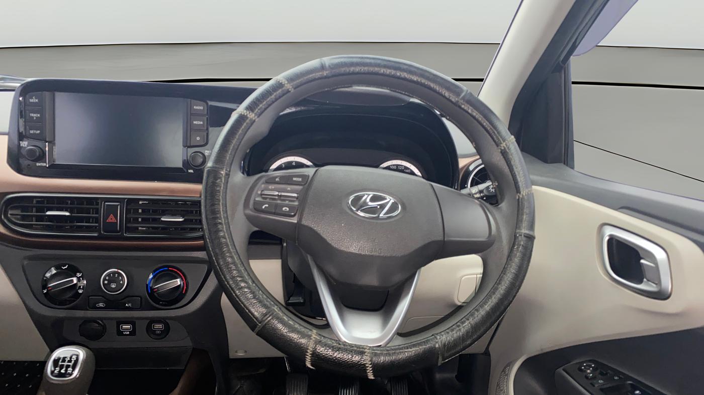 2022 Hyundai AURA SX 1.2 CNG, CNG, Manual, 1,21,535 km, Steering Wheel Close Up