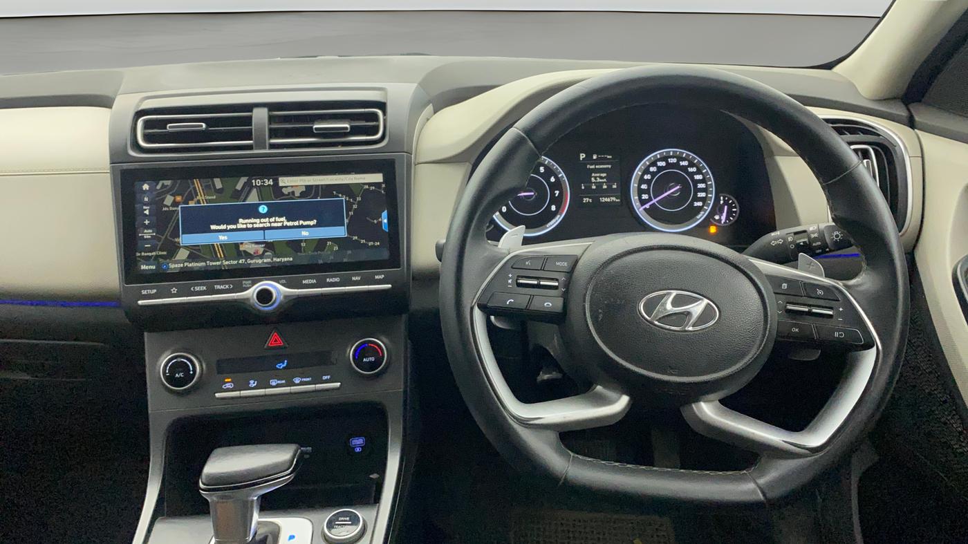 2020 Hyundai Creta SX IVT 1.5 PETROL, Petrol, Automatic, 1,24,656 km, Steering Wheel Close Up