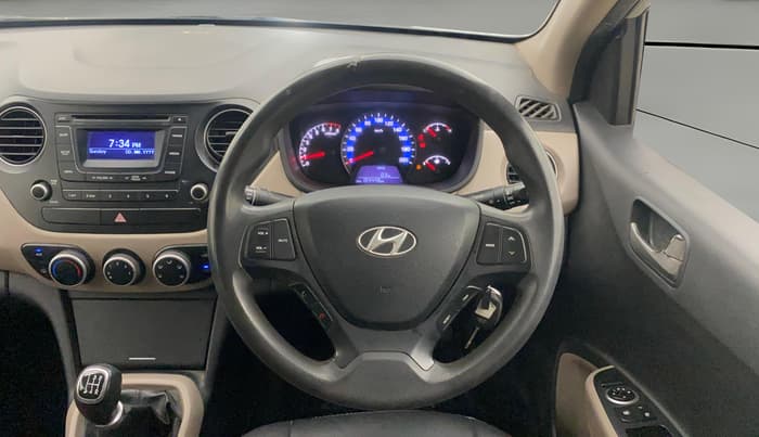 2014 Hyundai Xcent S 1.2, Petrol, Manual, 1,04,408 km, Steering Wheel Close Up