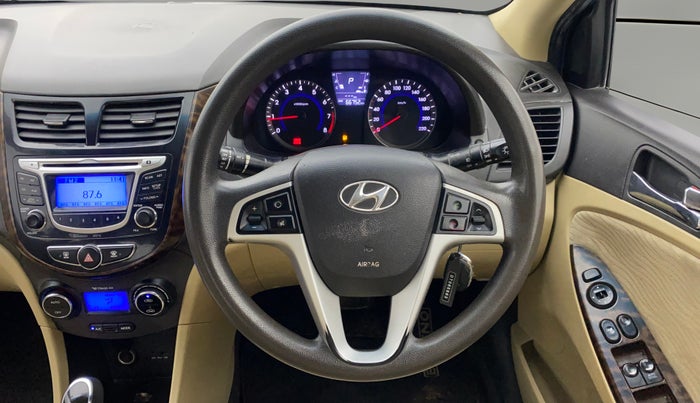2014 Hyundai Verna FLUIDIC 1.6 VTVT SX AT, Petrol, Automatic, 66,714 km, Steering Wheel Close Up