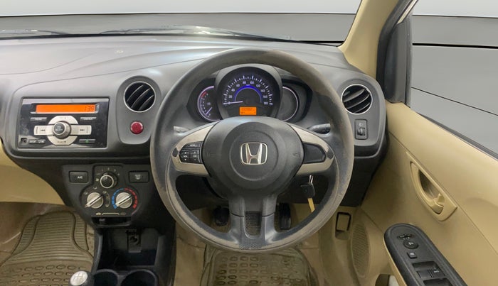 2014 Honda Brio S MT, Petrol, Manual, 1,00,976 km, Steering Wheel Close Up