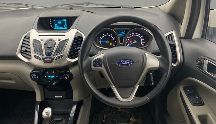 2014 Ford Ecosport TITANIUM 1.5L PETROL, Petrol, Manual, 1,15,767 km, Steering Wheel Close Up