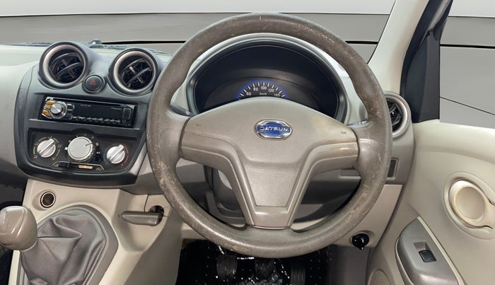 2014 Datsun Go T, Petrol, Manual, 1,17,633 km, Steering Wheel Close Up