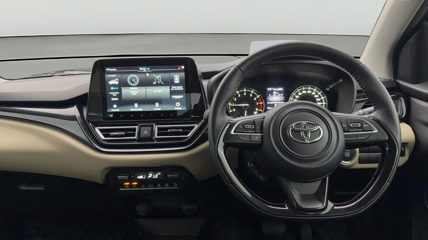 2025 Toyota Glanza V AMT, Petrol, Automatic, 16,921 km, Steering Wheel Close Up