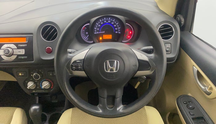 2015 Honda Brio VX AT, Petrol, Automatic, 1,01,243 km, Steering Wheel Close Up