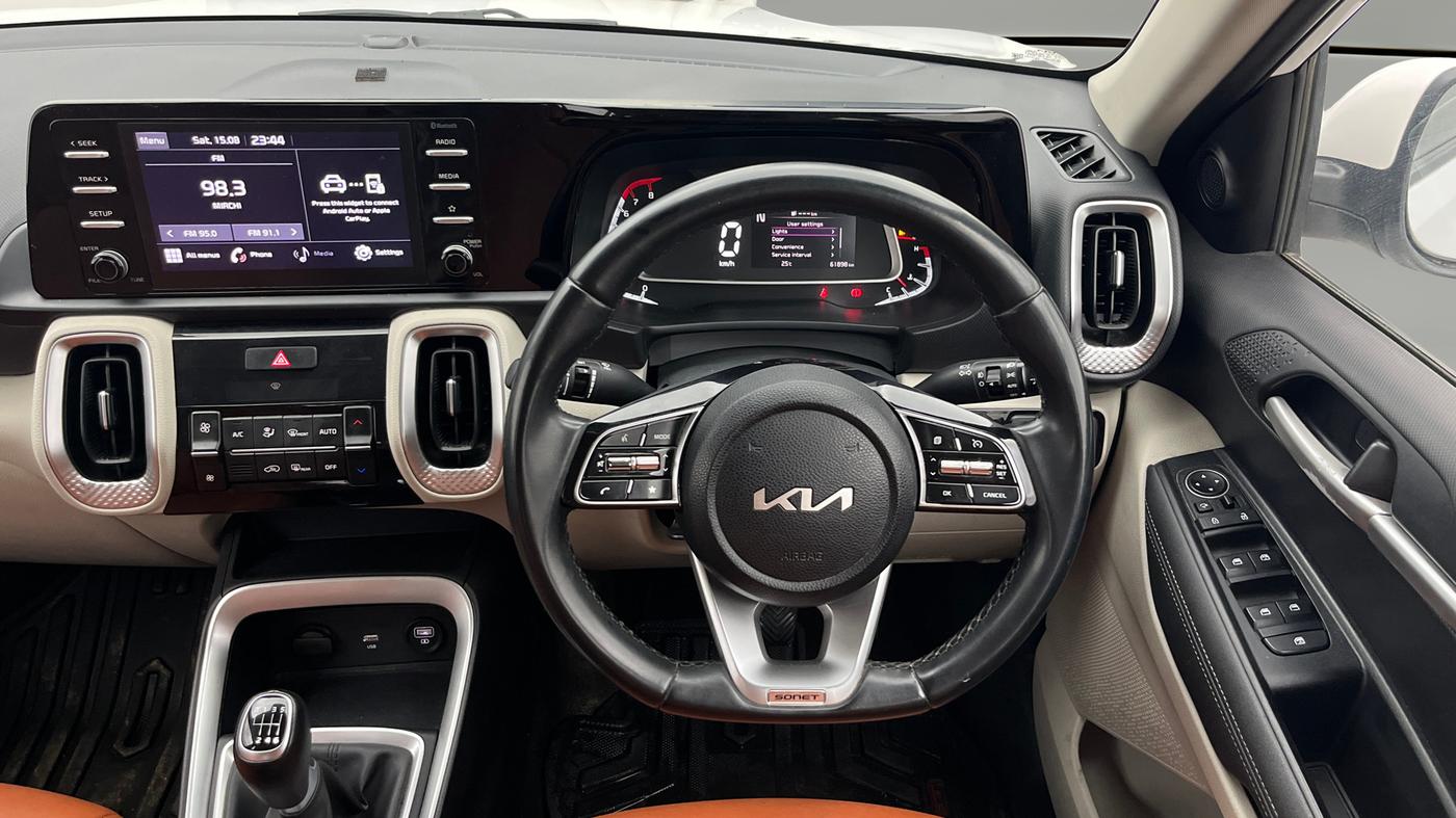 2022 KIA SONET HTX ANNIVERSARY EDITION 1.0 IMT, Petrol, Manual, 61,897 km, Steering Wheel Close Up