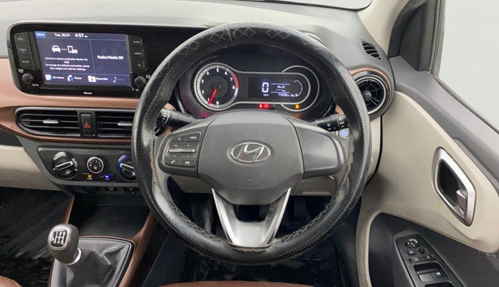 2021 Hyundai AURA SX 1.2, Petrol, Manual, 74,307 km, Steering Wheel Close Up