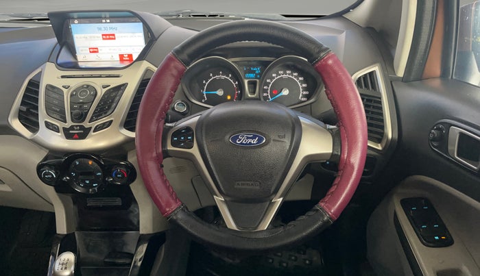 2017 Ford Ecosport TITANIUM 1.5L PETROL, Petrol, Manual, 1,22,866 km, Steering Wheel Close Up