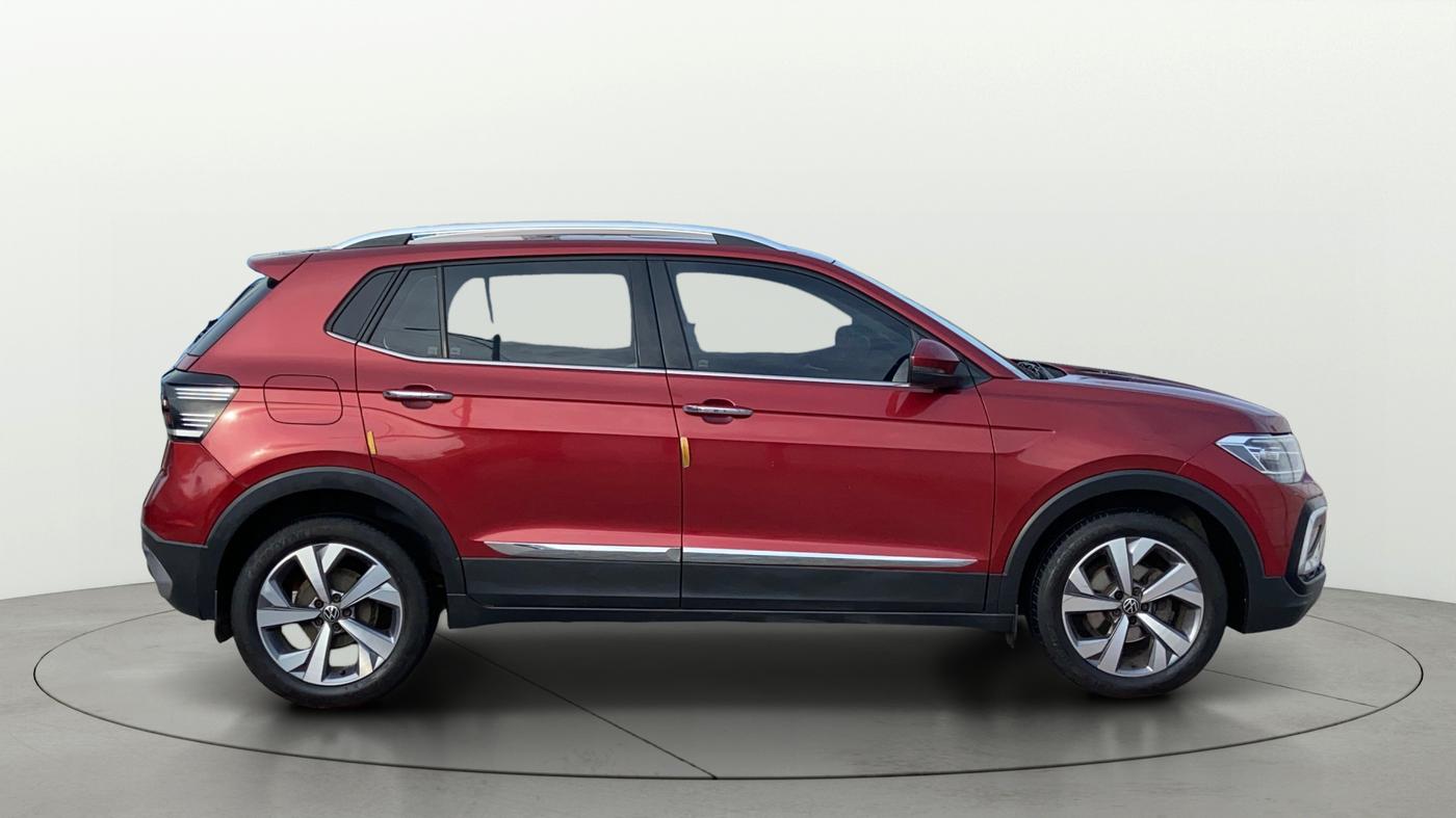 2021 Volkswagen TAIGUN TOPLINE 1.0 TSI MT, Petrol, Manual, 1,02,490 km, Right Side View