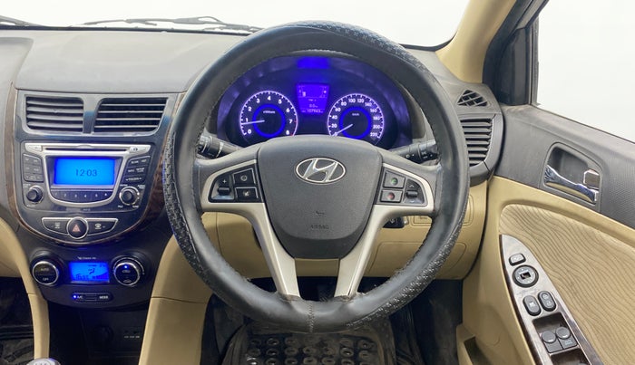 2013 Hyundai Verna FLUIDIC 1.6 VTVT SX, Petrol, Manual, 1,07,943 km, Steering Wheel Close Up