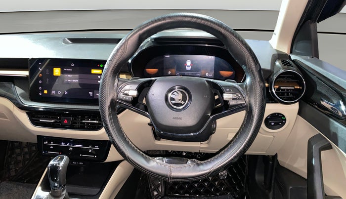 2022 Skoda SLAVIA STYLE 1.0L TSI AT, Petrol, Automatic, 28,140 km, Steering Wheel Close Up