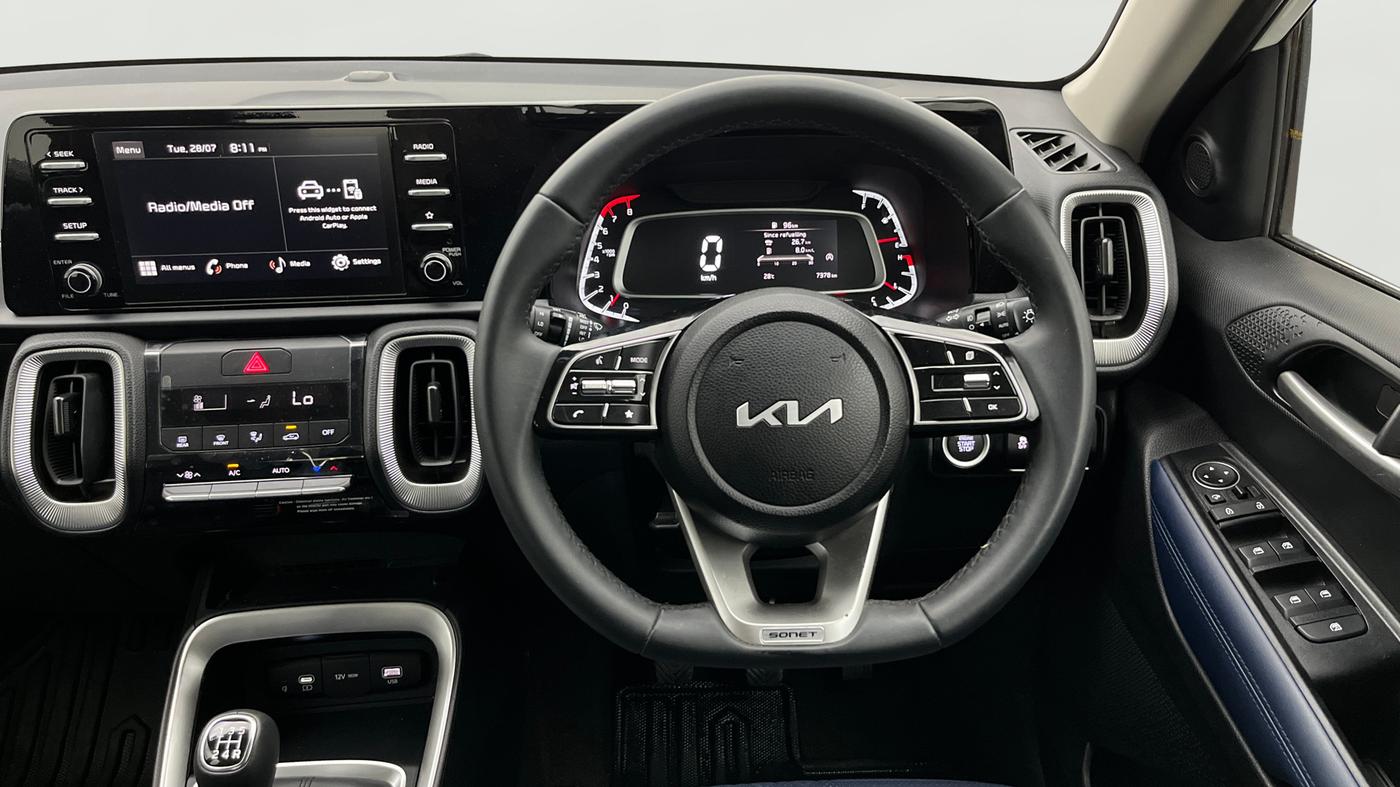 2025 KIA SONET HTK Plus (O) 1.2 Petrol MT, Petrol, Manual, 7,376 km, Steering Wheel Close Up