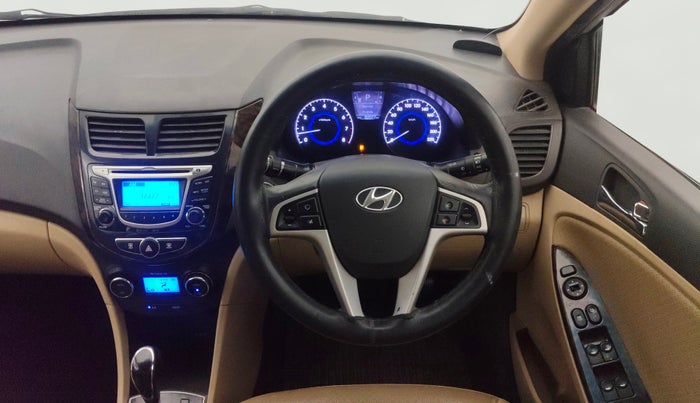 2013 Hyundai Verna FLUIDIC 1.6 VTVT SX OPT AT, Petrol, Automatic, 80,075 km, Steering Wheel Close Up