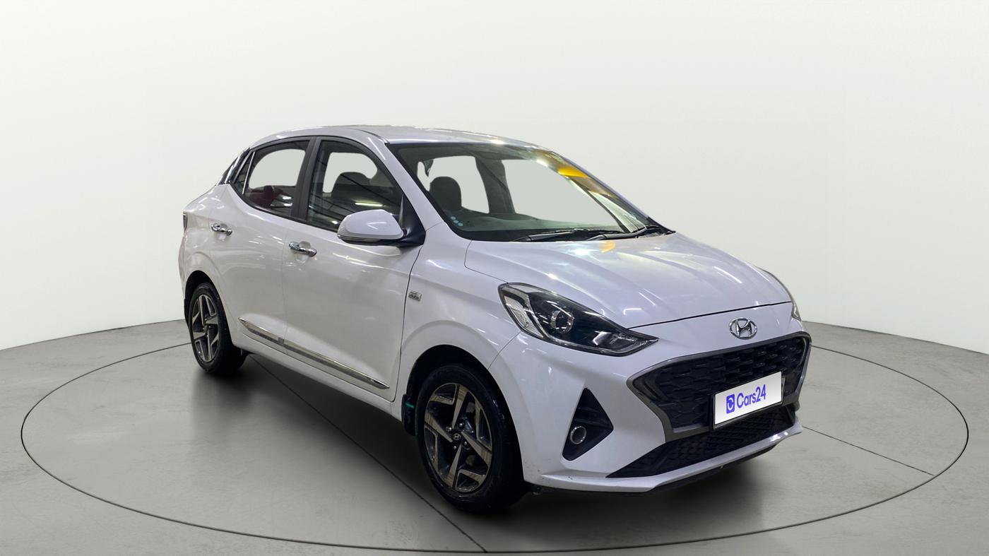 2021 Hyundai AURA SX PLUS 1.2 AMT, Petrol, Automatic, 1,01,354 km, Right Front Diagonal