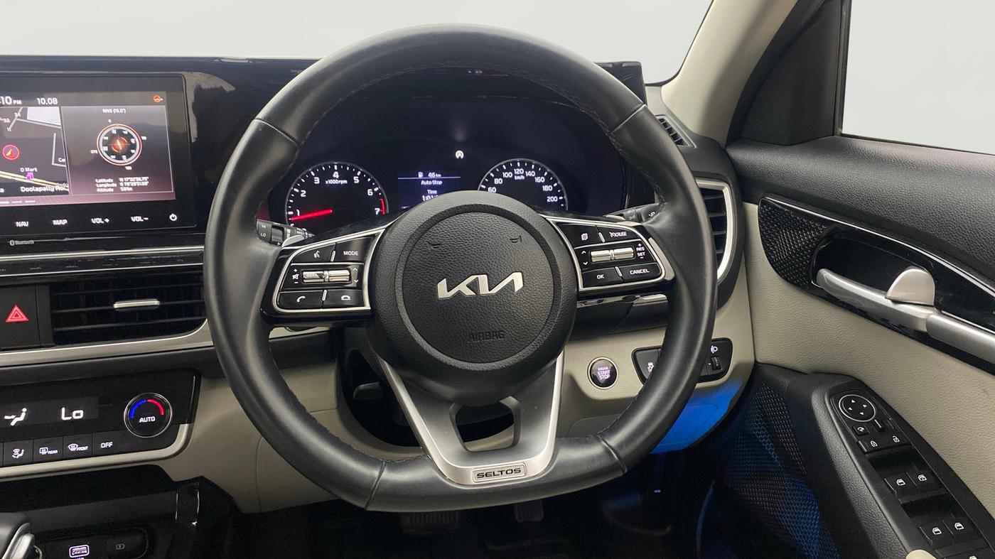 2023 KIA SELTOS HTX IVT, Petrol, Automatic, 21,553 km, Steering Wheel Close Up
