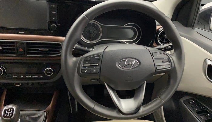 2020 Hyundai AURA SX 1.2 (O), Petrol, Manual, 12,191 km, Steering Wheel Close Up