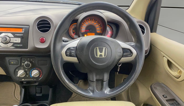 2012 Honda Brio V MT, Petrol, Manual, 95,376 km, Steering Wheel Close Up