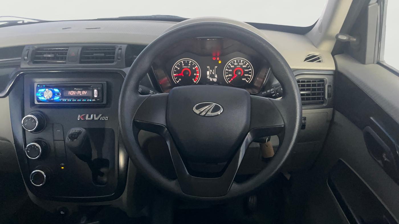 2016 Mahindra Kuv100 K2 PLUS 6 STR, Petrol, Manual, 19,783 km, Steering Wheel Close Up