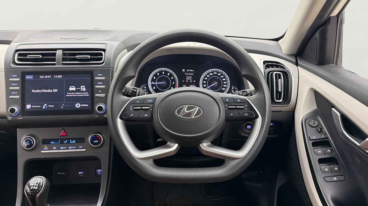 2022 Hyundai Creta S IMT 1.5 PETROL, Petrol, Manual, 20,237 km, Steering Wheel Close Up