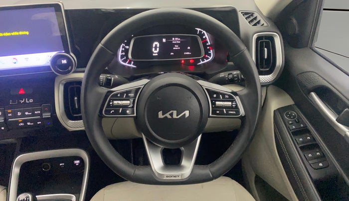 2023 KIA SONET HTX 1.0 IMT, Petrol, Manual, 21,456 km, Steering Wheel Close Up
