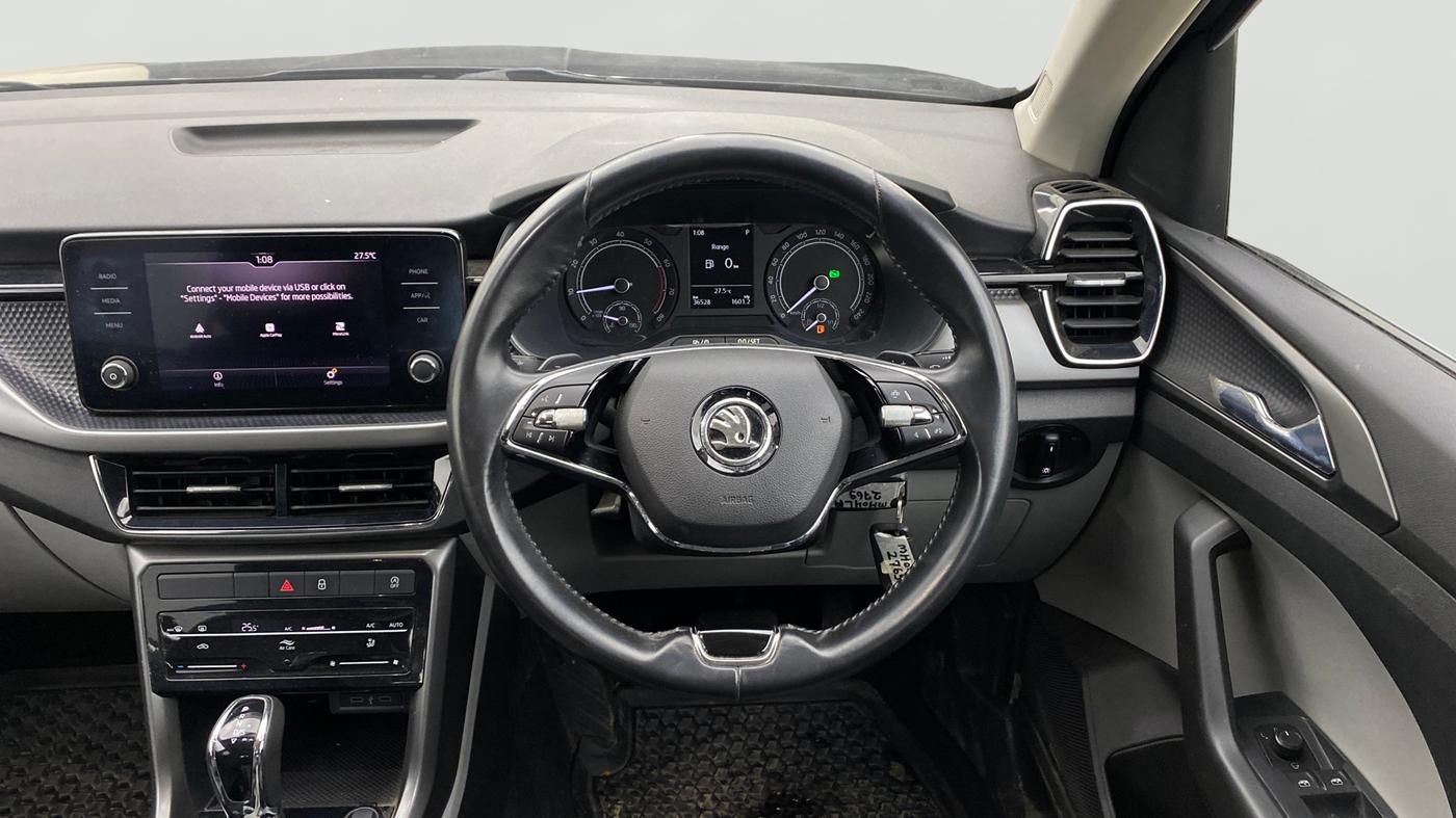 2022 Skoda KUSHAQ AMBITION 1.0L TSI AT, Petrol, Automatic, 36,528 km, Steering Wheel Close Up