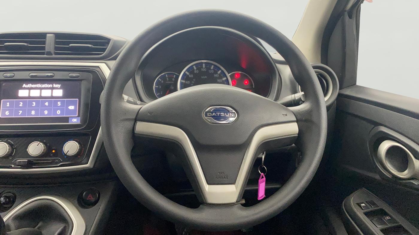 2019 Datsun Go T(O), Petrol, Manual, 70,423 km, Steering Wheel Close Up